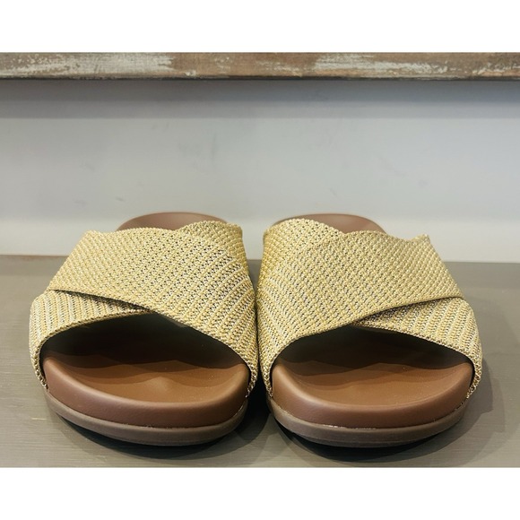 Rothys The Weekend Slide Sandals Size 5.5 Golden Sun Comfort Footbed Slip On - Picture 5 of 9